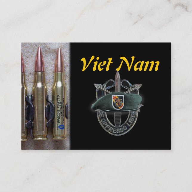 5th green berets special forces trading card (Front)