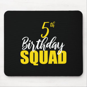 5th Happy Birthday Squad Party Bday Family Group P Mouse Pad