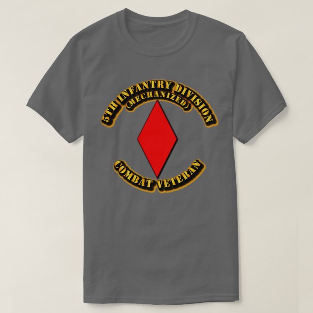 5th Infantry Division Combat Veteran T-Shirt (Design Front)