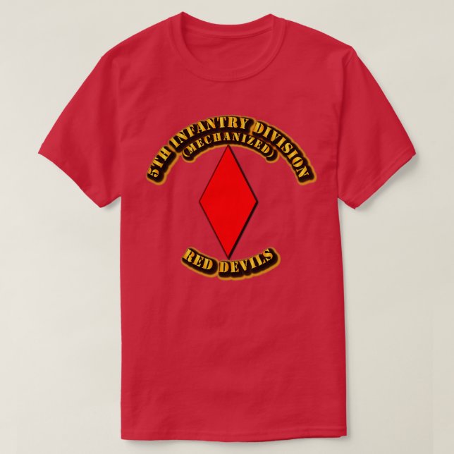 5th Infantry Division Red Devils T-Shirt (Design Front)