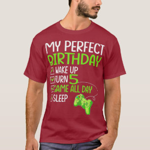 5th Perfect Birthday Gaming 5 Years Old Gamer T-Shirt