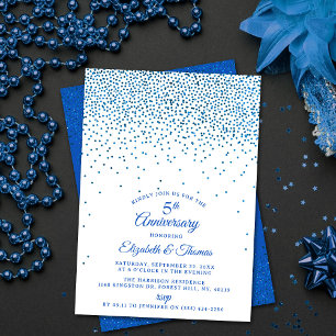 5th Sapphire Wedding Anniversary Invitation