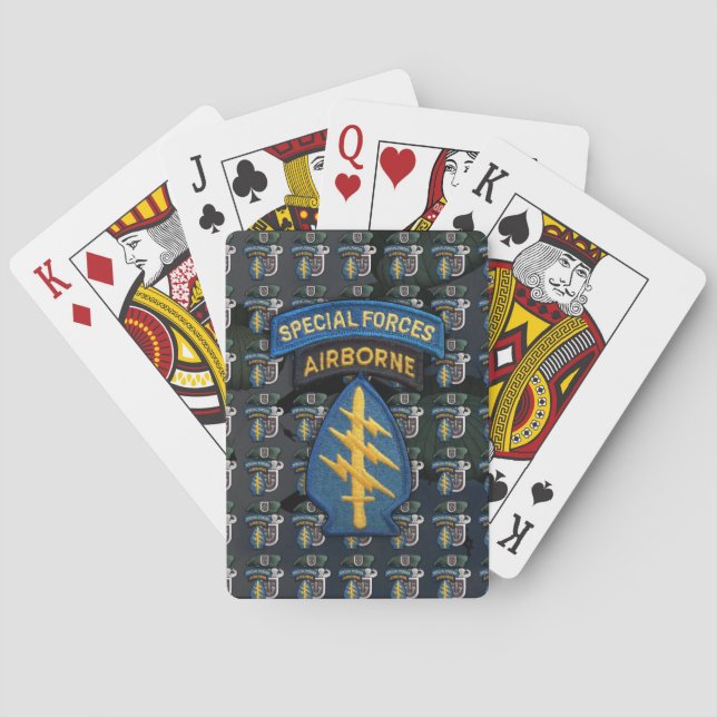 5th special forces green berets playing cards (Back)