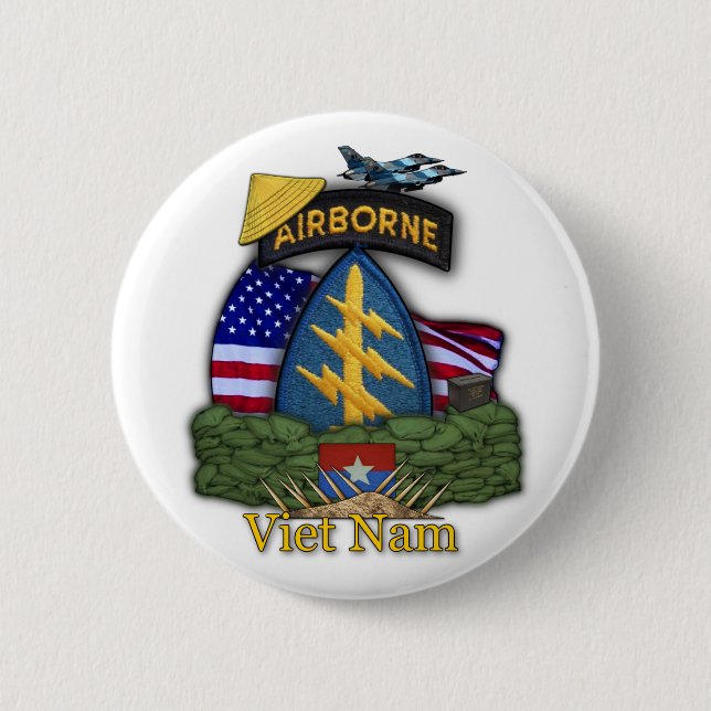 5th special forces green berets veterans Button (Front)