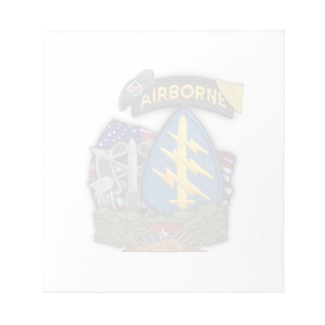 5th Special Forces green berets veterans Notepad (Front)