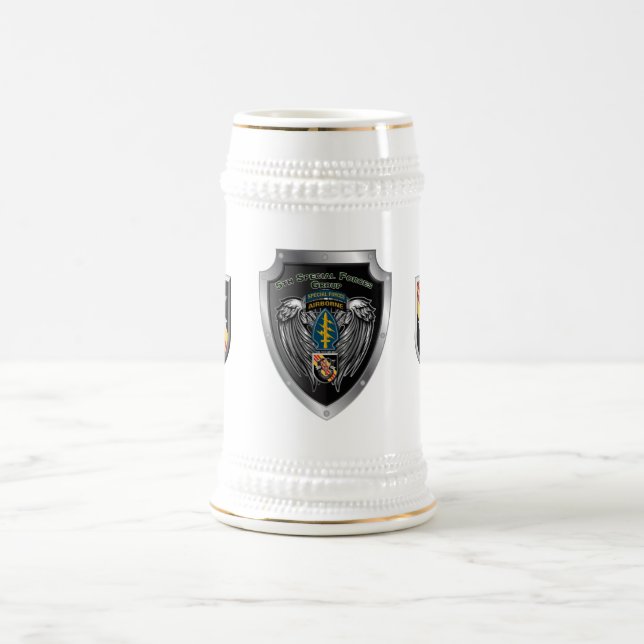 5th Special Forces Group (Airborne) Beer Stein (Center)