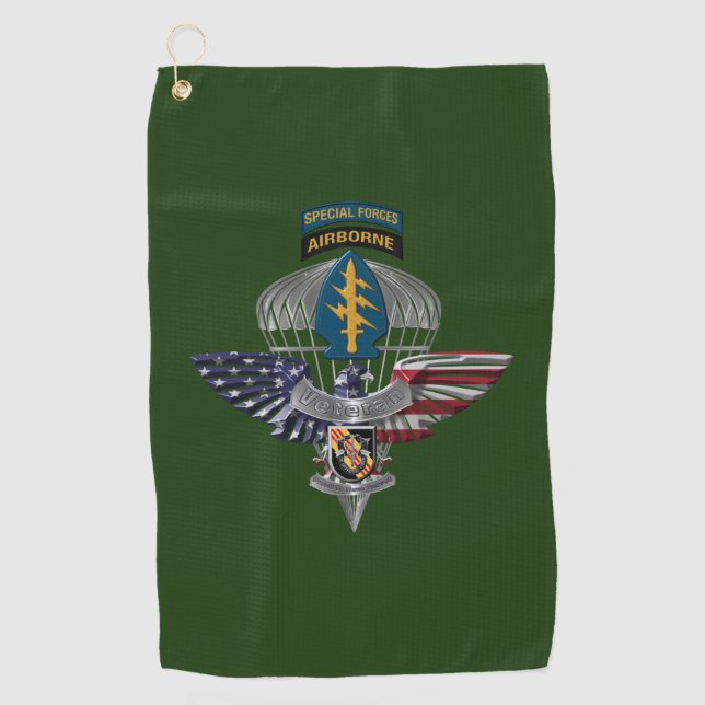 5th Special Forces Group (Airborne) Eagle Golf Towel (Front)