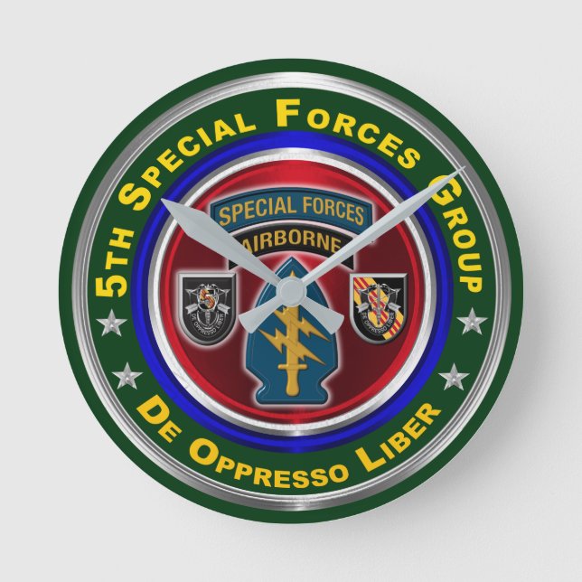 5th Special Forces Group Keepsake Round Clock (Front)
