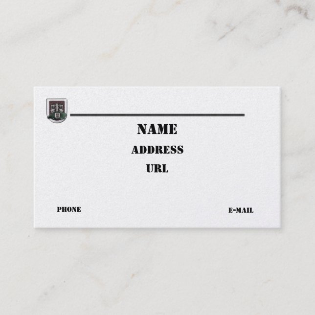 5th special forces group vets flash business Card (Front)