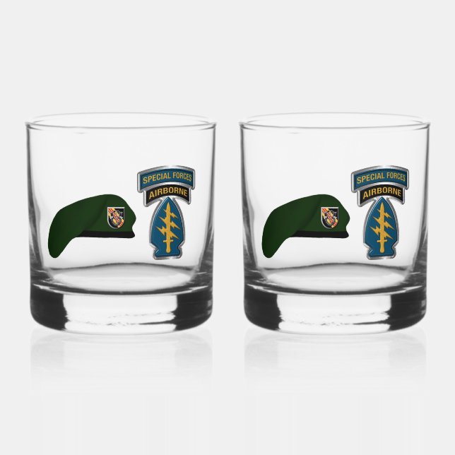 5th  Special Forces Group Whiskey Glass (Front)