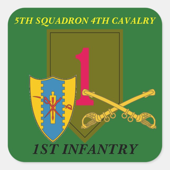 5TH SQUADRON 4TH CAVALRY 1ST INFANTRY STICKERS (Front)