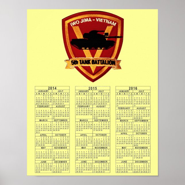 5th TANK BATTALION VIETNAM Poster (Front)