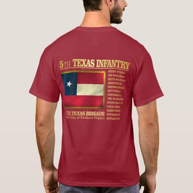5th Texas Infantry (BA2) T-Shirt (Back)