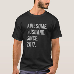 5th Wedding Aniversary For Him  Awesome Husband Si T-Shirt