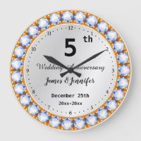 5th Wedding Anniversary diamond Custom Names