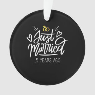 5th Wedding Anniversary Ornament