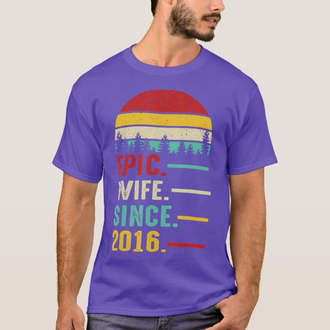 5th Wedding Anniversary Present for Her Epic T-Shirt (Front)