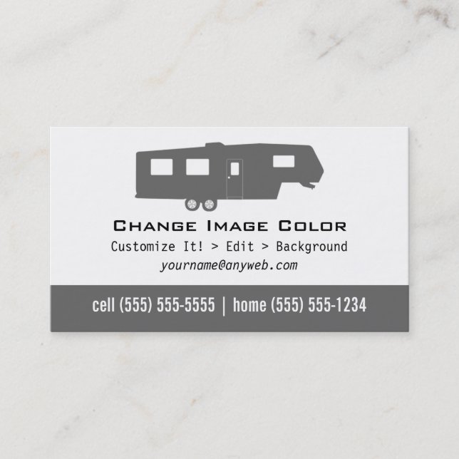 5th Wheel RV - Personal Business Card (Front)