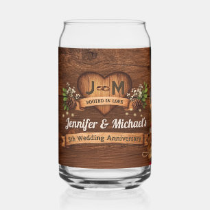 5th Wood Wedding Anniversary We Still Do Photo Can Glass