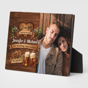 5th Wood Wedding Anniversary We Still Do Photo Plaque