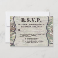 5x3.5 R.S.V.P. Card Army Air Force  OCP Camo Unifo