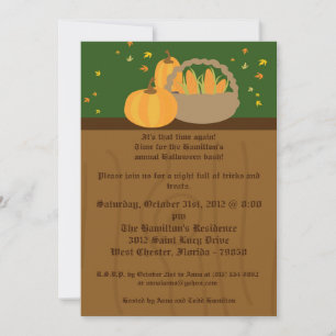 5x5 Autumn Halloween Party Invitation