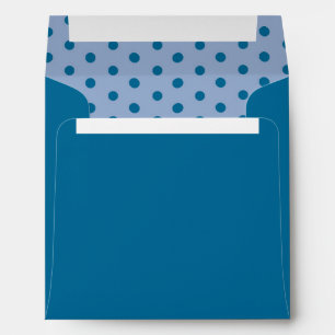 5x5 Blue and Light Blue Envelope with Polka Dots