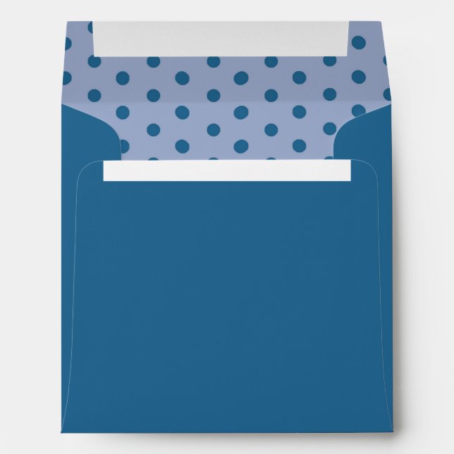 5x5 Blue and Light Blue Envelope with Polka Dots (Back (Bottom))