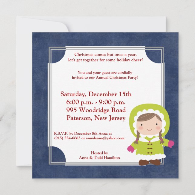 5x5 Christmas Kids Invitation (Front)