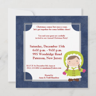 5x5 Christmas Kids Invitation