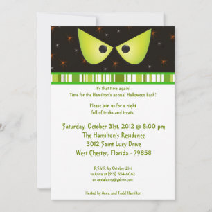 5x5 Evil Eyes Halloween Party Invitation