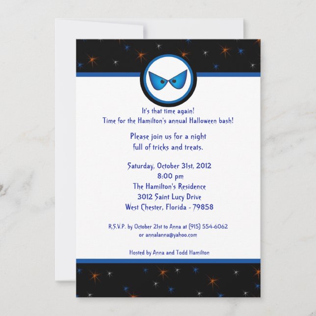 5x5 Evil Eyes Halloween Party Invitation (Front)