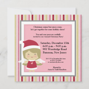 5x5 Little Christmas Angel Invitation