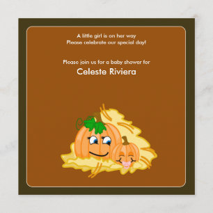 5x5 Pumpkins Halloween Baby Shower Invitation