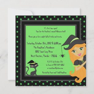 5x5 Witching Hour Halloween Party Invitation