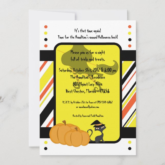 5x5 Witching Hour Halloween Party Invitation (Front)