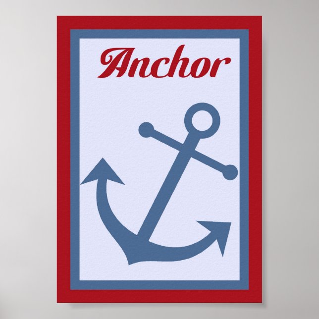 5X7 Anchor Nautical Wall Art (Front)