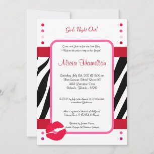 5x7 Animal Print Bachelorette Invitation