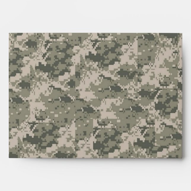 5x7 ARMY ACU Camo Outside Grey Inside Envelope (Front)