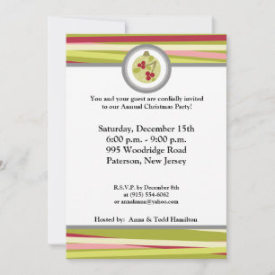5x7 Assorted Christmas Ornaments Invitation