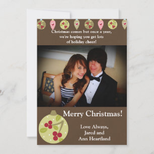 5x7 Assorted Christmas Ornaments Invitation