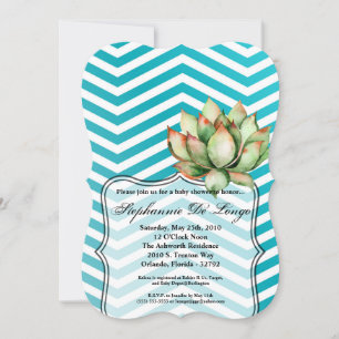 5x7 Baby Shower Invitation Boho Cacti Cactus Succu
