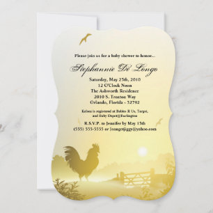 5x7 Baby Shower Invitation Sunny Morning Farm Coun