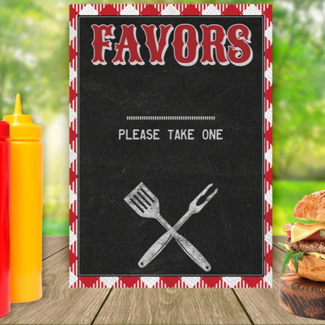 5x7 Backyard BBQ Birthday Favours Table Sign (Creator Uploaded)