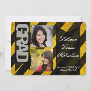 5x7 Bio Hazard Crime Scene Tap Senior Announcement