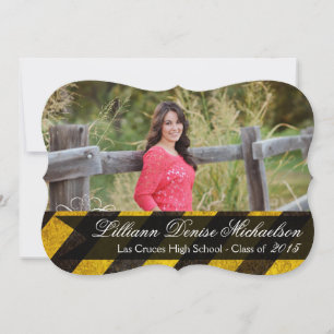 5x7 Bio Hazard Crime Scene Tap Senior Announcement