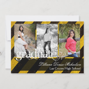 5x7 Bio Hazard Crime Scene Tap Senior Announcement