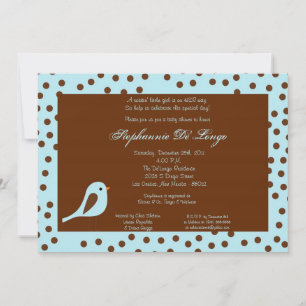 5x7 Blue Bird Invitation