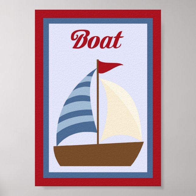 5X7 Boat Nautical Wall Art (Front)