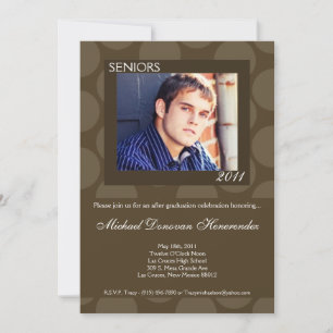 5x7 Brow Circle Polk Photo Graduation Announcement